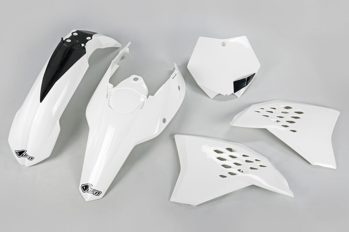 Plastic Kit white for Ktm SX 250/XC 250 - SX 125/XC 125 - SX 144 - SX 150 - SX-F 450/XCF 450 - SX-F 250/XCF 250 - REPLICA PLA...