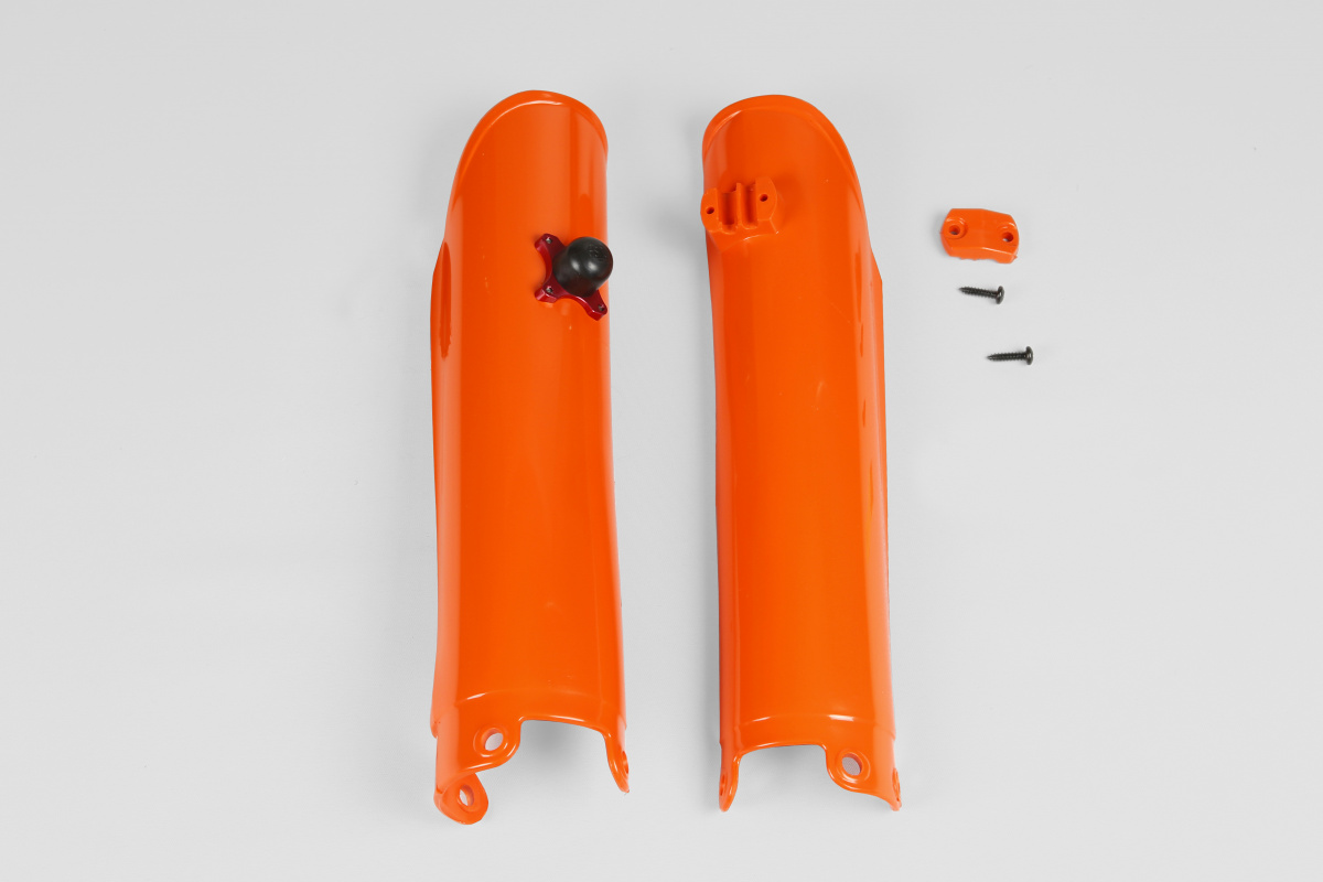 Fork Slider Protector + Quick Starter orange for Ktm SX 250/XC 250 - SX 125/XC 125 - SX 450 - SX 400 - SX 520 - SX-F 250/XCF....