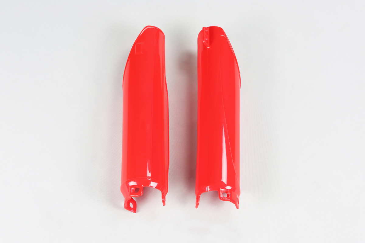 Fork Slider Protectors red for Honda CRF 250X - CRF 450X - CR 125 - CR 250 - CR 500 - CRF 250R - CRF 450R - REPLICA PLASTICS ...