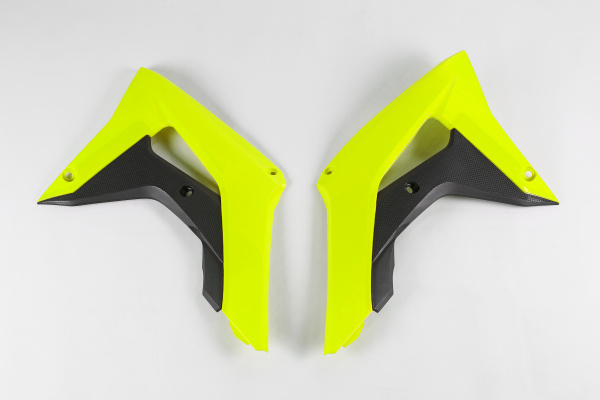 Radiator covers - neon yellow - Honda - REPLICA PLASTICS - HO04682-DFLU - UFO Plast