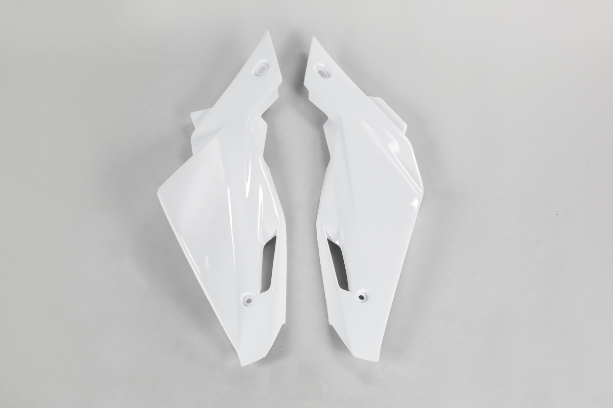 Side Panels white for Husqvarna TC 250 (2008-13) - TE 250 (2008-13) - TC 310 (2008-13) - TE 310 (2008-13) - REPLICA PLASTICS ...