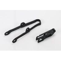 Chain guide+swingarm chain slider - black - Kawasaki - REPLICA PLASTICS - KA04710-001 - UFO Plast