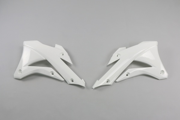 Radiator covers - white 047 - Kawasaki - REPLICA PLASTICS - KA04728-047 - UFO Plast