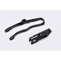 Chain guide+swingarm chain slider - black - Kawasaki - REPLICA PLASTICS - KA04756-001 - UFO Plast