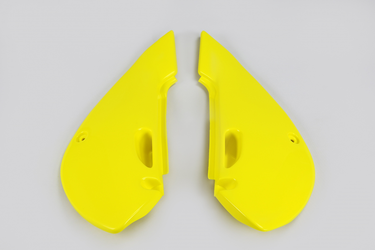 Side Panels yellow for Kawasaki KX 65 (2001-25) - KLX 110 (2001-09) - REPLICA PLASTICS - KA03734-102 - Ufo Plast