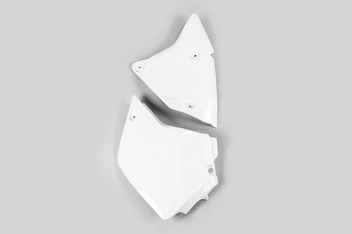 Side Panels white for Kawasaki KLX 400R (2003-25) - REPLICA PLASTICS - KA03746-047 - Ufo Plast