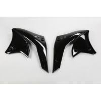 Radiator covers - black - Kawasaki - REPLICA PLASTICS - KA03767-001 - UFO Plast