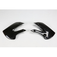 Radiator covers - black - Kawasaki - REPLICA PLASTICS - KA03733-001 - UFO Plast