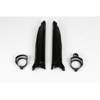 Fork Slider Protectors black for Kawasaki KX 125 (1996-03) - KX 250 (1996-03) - KX 500 (1996-03) - REPLICA PLASTICS - KA03704...