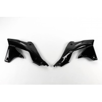 Radiator covers - black - Kawasaki - REPLICA PLASTICS - KA04725-001 - UFO Plast