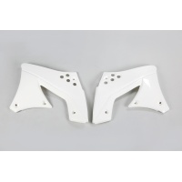 Radiator covers - white 047 - Kawasaki - REPLICA PLASTICS - KA04703-047 - UFO Plast