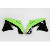 Radiator covers / Green-black - oem 09 - Kawasaki - REPLICA PLASTICS - KA04703-999 - UFO Plast