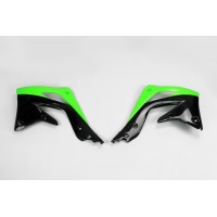 Radiator covers / Green-black - oem - Kawasaki - REPLICA PLASTICS - KA04719-999 - UFO Plast