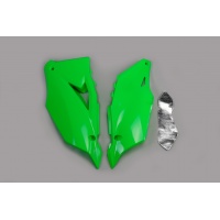 Side panels - neon green - Kawasaki - REPLICA PLASTICS - KA04752-AFLU - UFO Plast