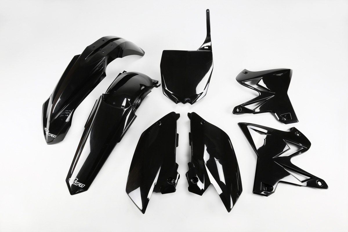 Plastic Kit black for Yamaha YZ 125 (2002-14) - YZ 250 (2002-14) - REPLICA PLASTICS - YAKIT312-001 - Ufo Plast