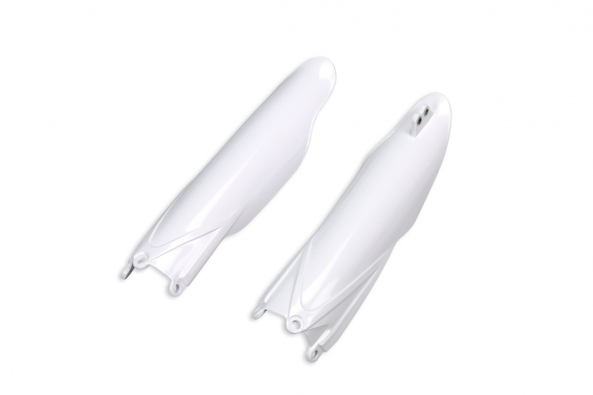 Fork Slider Protectors white for Yamaha YZ 125 (2022-25) - YZ 250 (2022-25) - YZF 250 (2010-23) - YZF 450 (2010-22) - REPLICA...