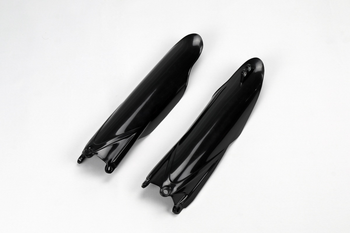 Fork slider protectors - black - Yamaha - REPLICA PLASTICS - YA04814-001 - UFO Plast