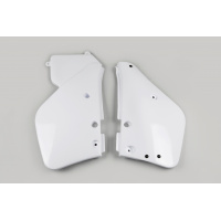 Side Panels white for Yamaha YZ 125 (1986-88) - YZ 250 (1986-87) - YZ 490 (1986-90) - REPLICA PLASTICS - YA02804-046 - Ufo Plast