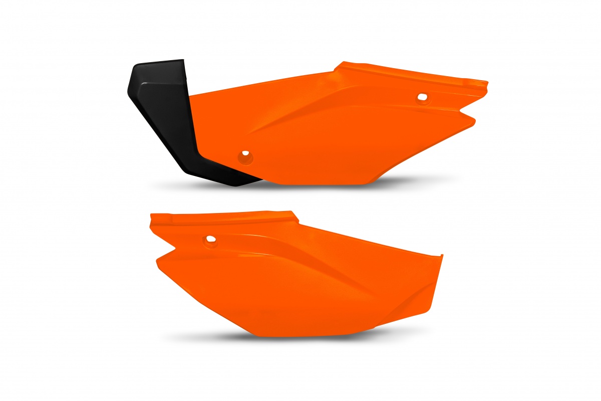 Side panels - neon orange - Honda - REPLICA PLASTICS - HO05601-FFLU - UFO Plast