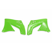 Radiator covers - green - Kawasaki - REPLICA PLASTICS - KA03799-026 - UFO Plast