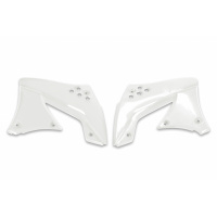 Radiator covers - white 047 - Kawasaki - REPLICA PLASTICS - KA03799-047 - UFO Plast