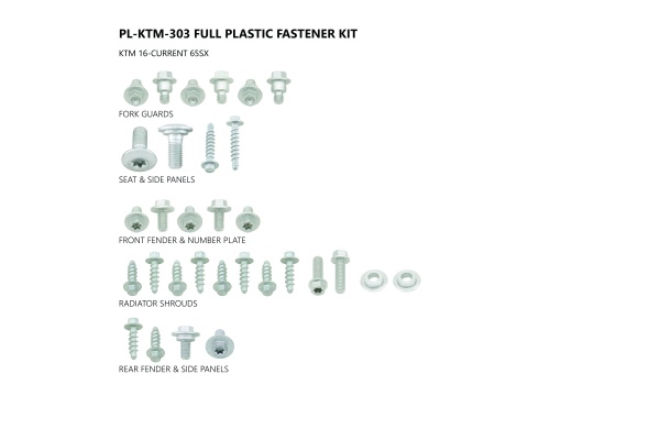 Motocross full plastic fastener kit for Ktm - Other items - AC02438 - Ufo Plast