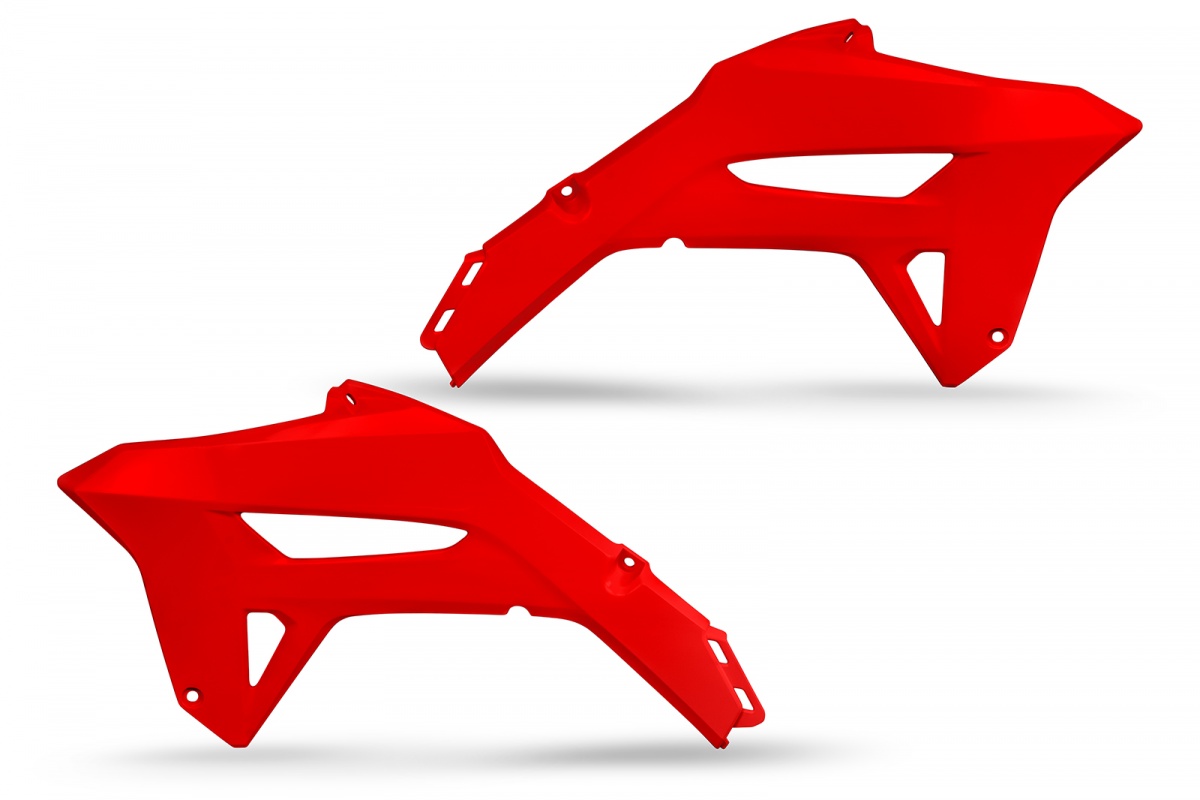 Radiator Covers red for Honda CRF 250R (2022-24) - CRF 450R (2021-24) - REPLICA PLASTICS - HO05605-070 - Ufo Plast