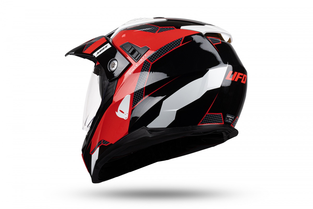 Motocross enduro helmet Aries black and red - PROTECTION - HE163 - UFO Plast