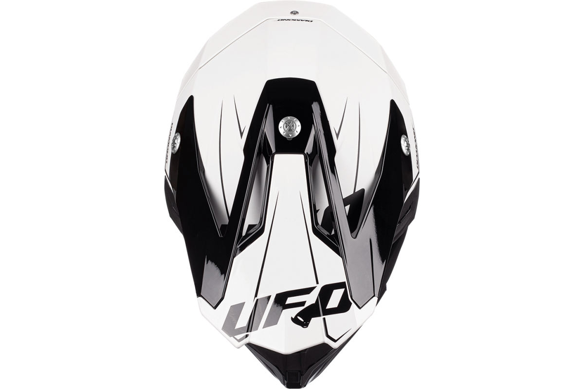 Motocross helmet Diamond black and white - ADULT - He052 - UFO Plast