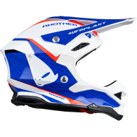 Motocross helmet Diamond white, red and blue - HIGHLIGHT - he054 - UFO Plast