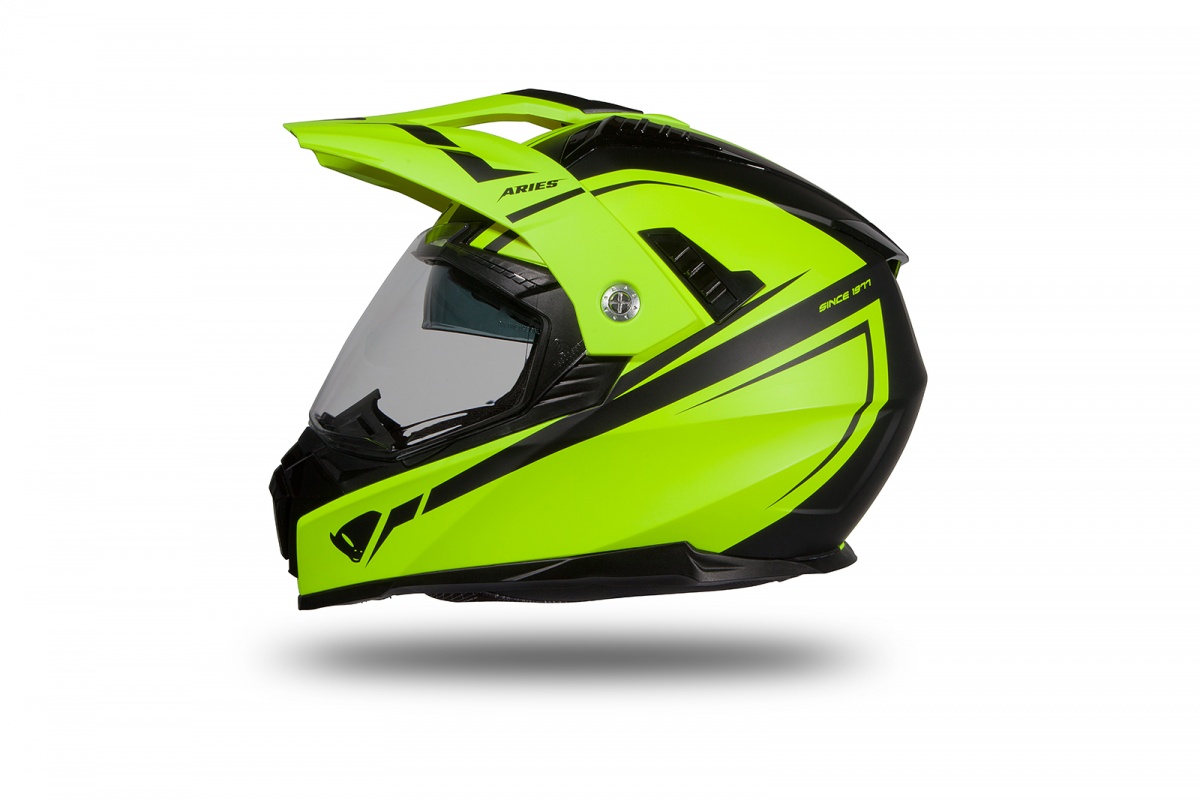 Motocross Enduro helmet Aries black and neon yellow matt - Helmets - HE179 - UFO Plast