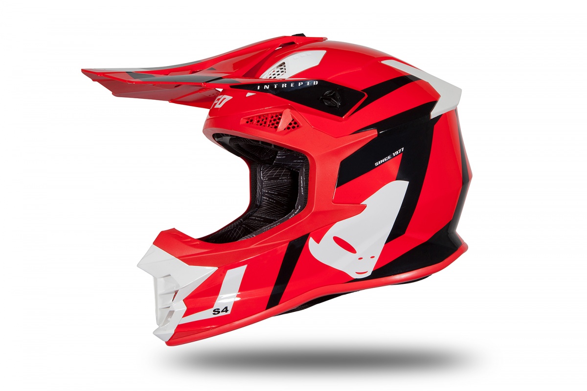 Motocross helmet Intrepid red and black glossy - Helmets - HE172 - UFO Plast