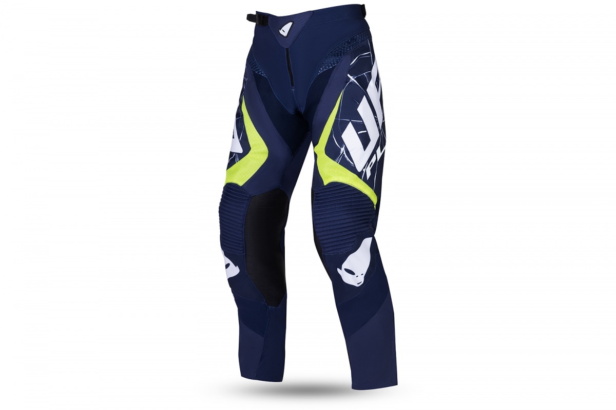 MOTOCROSS BULLET PANTS BLUE AND NOEN YELLOW - ADULT - PI04505-N - UFO Plast