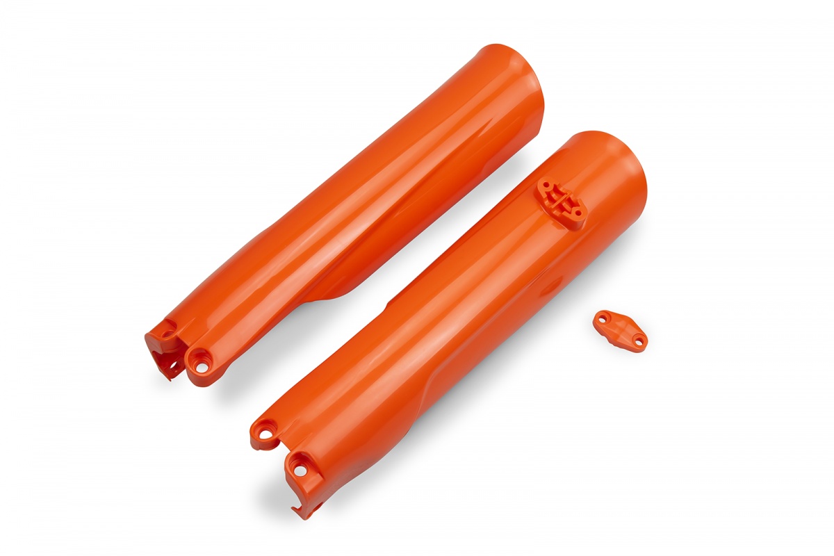 FORK SLIDER PROTECTORS - ORANGE - KTM - REPLICA PLASTICS - KT05014-127 - UFO Plast