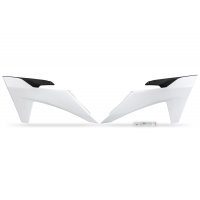 Radiator covers - white - black - 20-23 - Ktm - compatible - REPLICA PLASTICS - KT05011-042 - UFO Plast