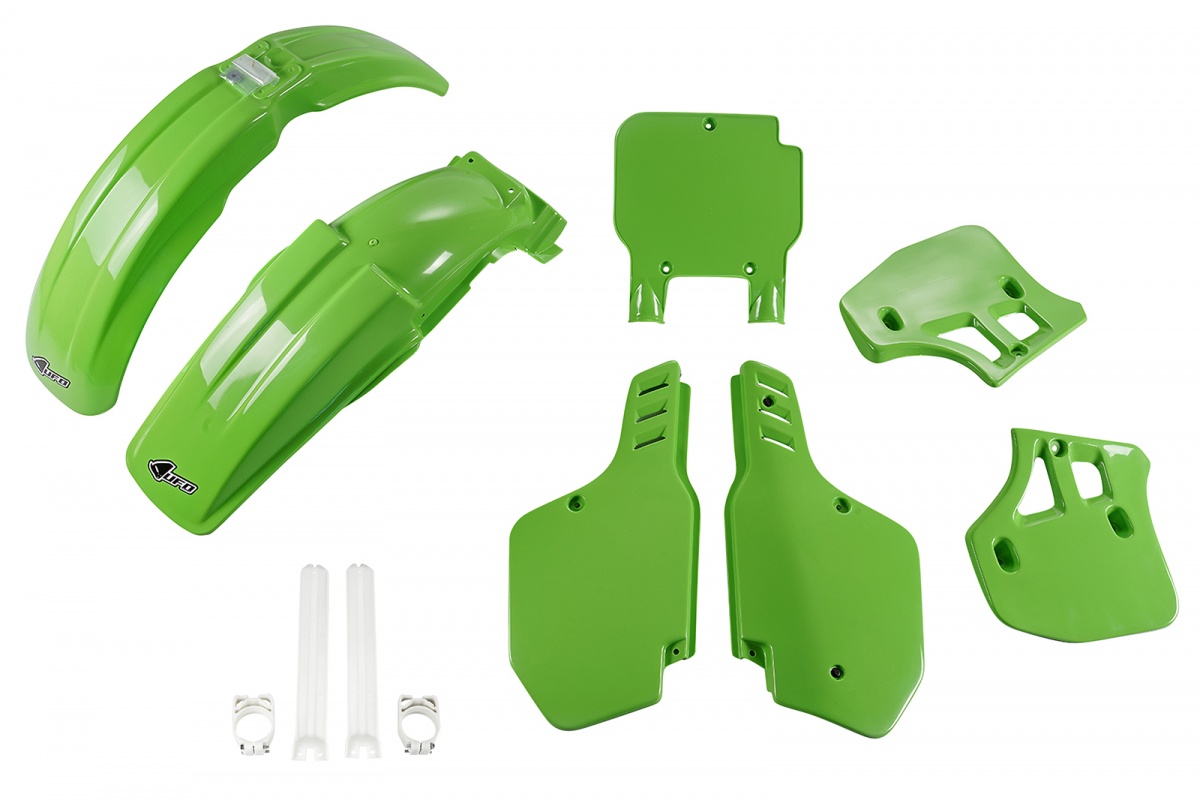 Full Plastic Kit green for Kawasaki KX 250 (1989) - KX 500 (1989-92) - REPLICA PLASTICS - KAKIT189F-026 - Ufo Plast