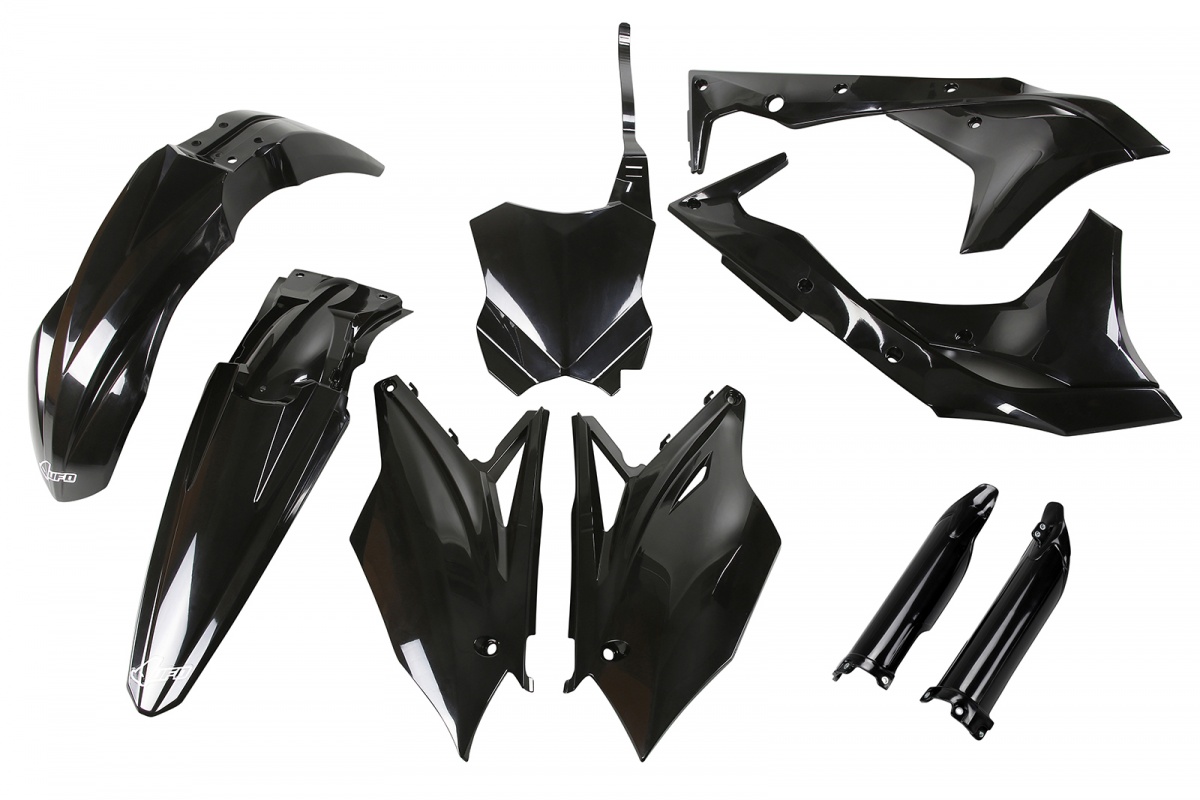 Full plastic kit Kawasaki - black - REPLICA PLASTICS - KAKIT224F-001 - UFO Plast