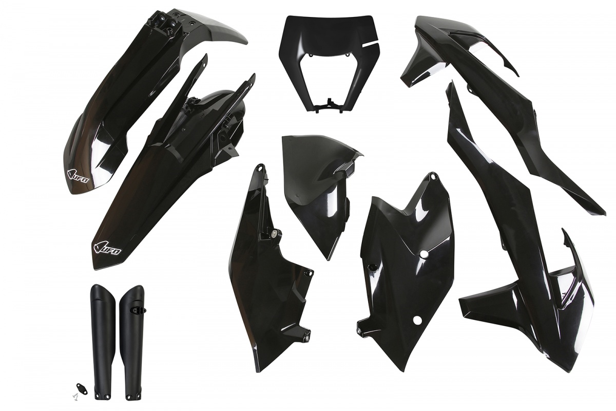 Full Plastic Kit black for Ktm EXC 125/XC W125 - EXC 150/XC W150 / XC W150TPI - EXC 250/XC W250 - EXC-F 250/XCF W250 - EXC 3....