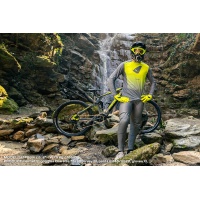 Mtb Terrain LV1 pants gray and neon yellow - Pants - PB05002-ED - UFO Plast