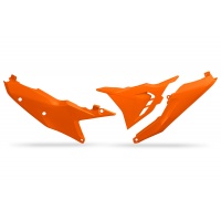 KTM COMPATIBLE SIDE PANELS WITH VENTED AIRBOX COVER LEFT SIDE orange - REPLICA PLASTICS - KT05021-127 - UFO Plast