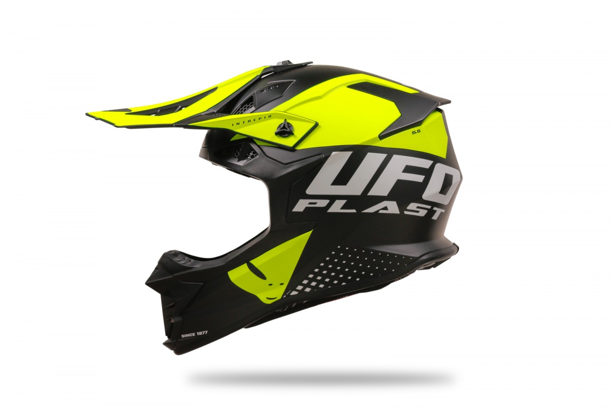 Motocross Intrepid helmet black and neon yellow - Helmets - HE13400-KD - UFO Plast