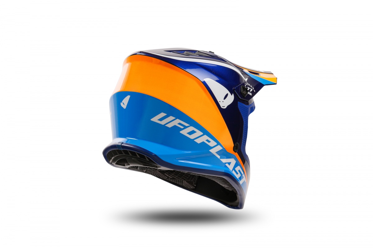 motocross Korey helmet for kids blue and orange - Helmets - HE13600-CF - UFO Plast